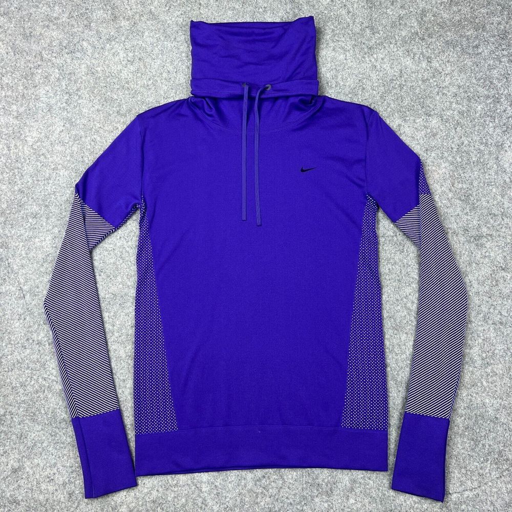 Nike Shirt Womens‎ Small Purple Infinity Funnel Neck Long Sleeve Performance Run